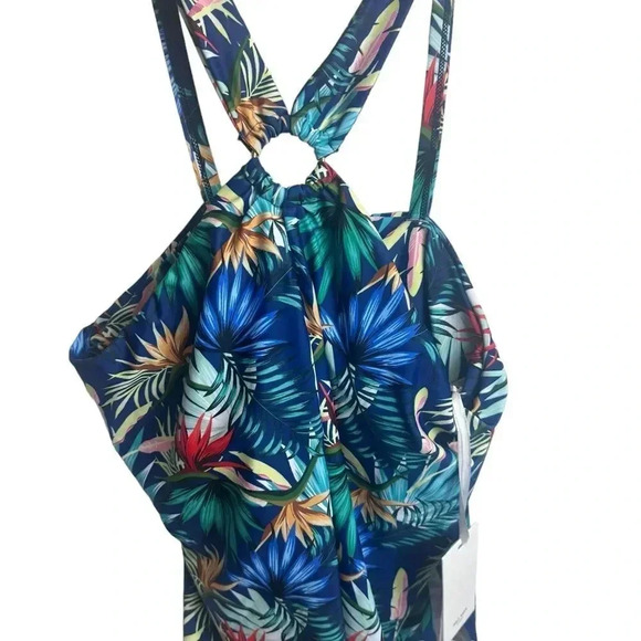 NWT Grace Karin One Piece tropical floral print Swimsuit size large - Picture 4 of 13